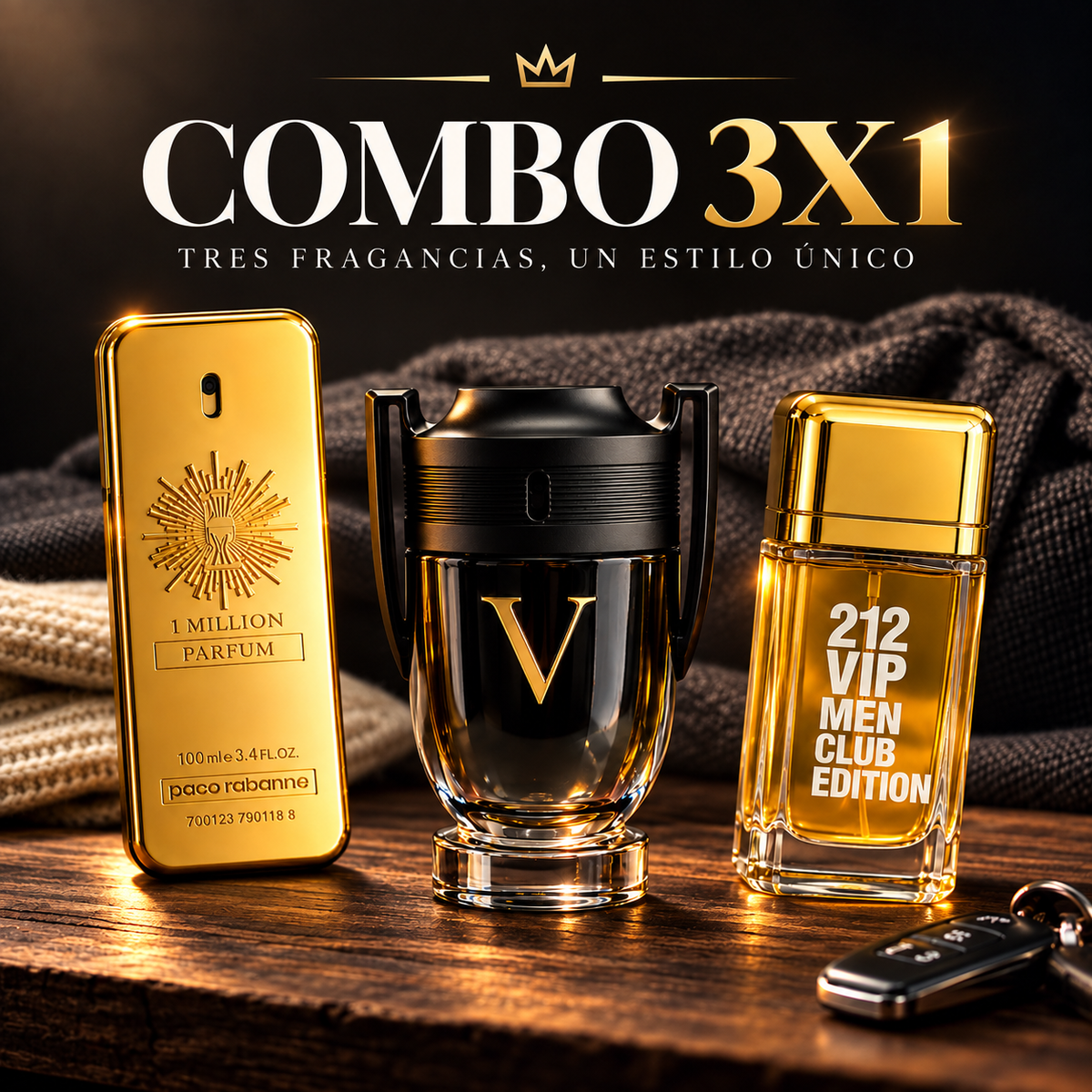 Combo 3x1 – Pack de 3 Perfumes/Masculino