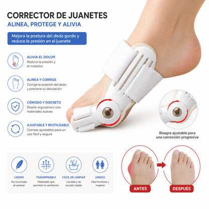 Corrector Ortopédico de Juanetes Ajustab