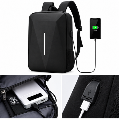 MOCHILA IMPERMEABLE ANTIRROBO CON USB
